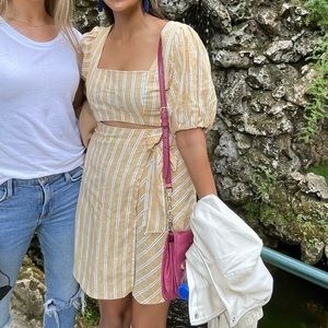 Zara yellow wrap dress